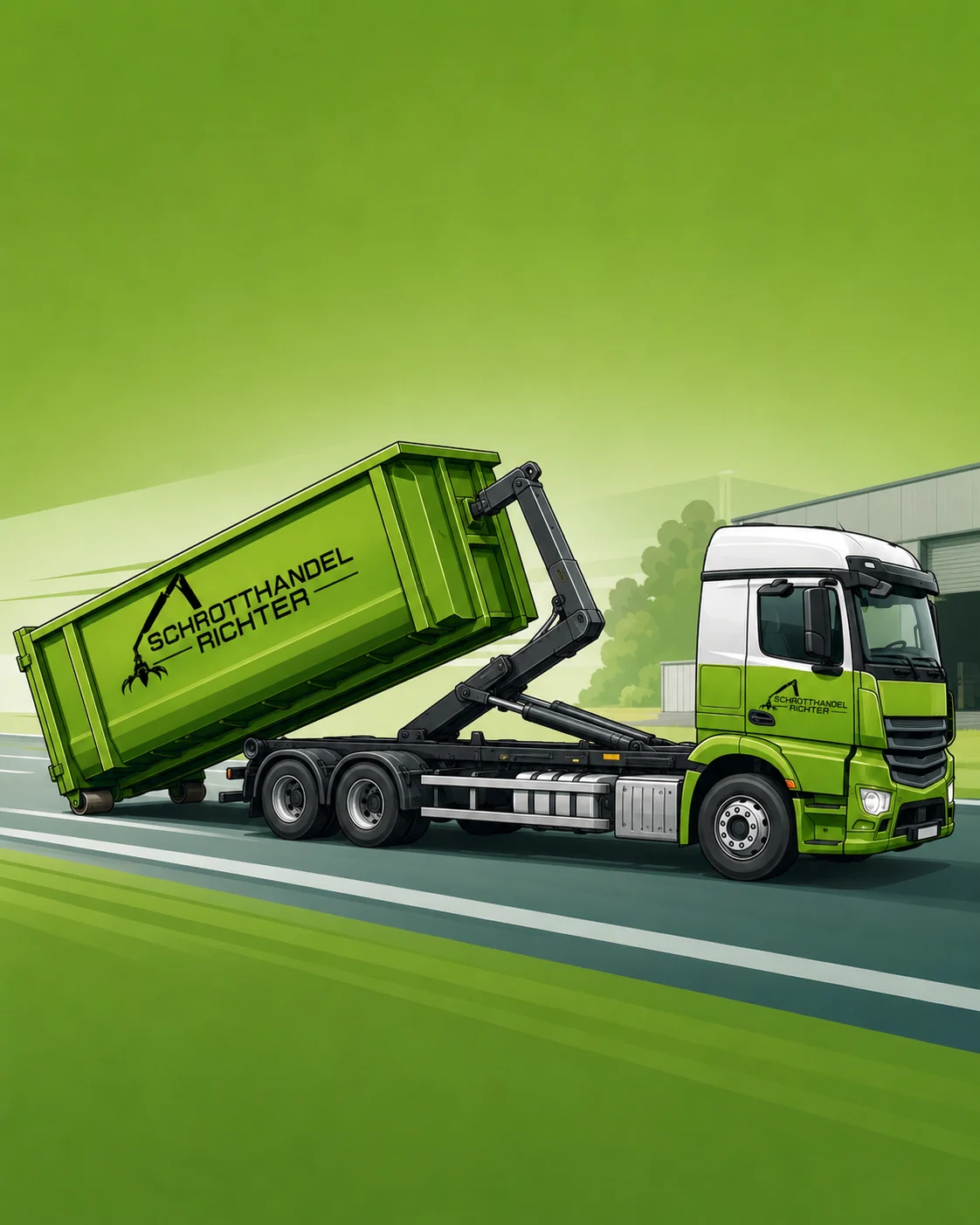 Abrollcontainer mit Schrott – Containerdienst für Goslar, Schrotthandel & Containerdienst Richter