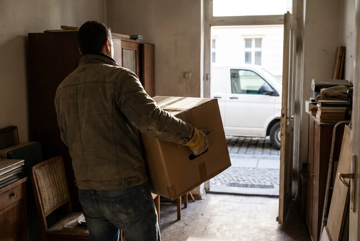 Entrümpelung Baunatal – Abtransport von Hausrat zum Transporter