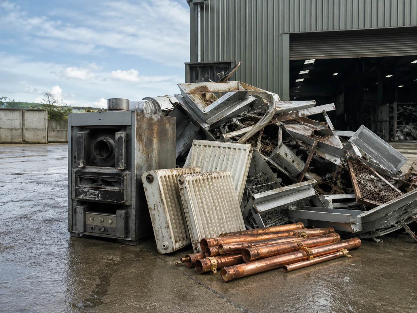 Fuhrpark von Schrotthandel Richter für Schrottabholung und Containerdienst