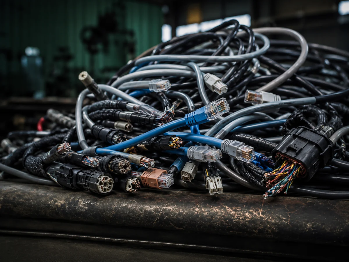 Mischkabel Datenkabel Netzwerkkabel und Kabelbäume für Kabelrecycling